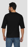 Mebadass Cotton Men's OverSized/Baggy Dropshoulder T-shirts - Black